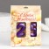 Candle in the cake jubilee "line" (set 2 in 1), number 25 /52, purple metallic, 6.5 cm