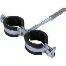 Хомут сантехнический STOUT SAC-0020-200001, 1", 32-35 мм, шпилька шуруп+дюбель пластик