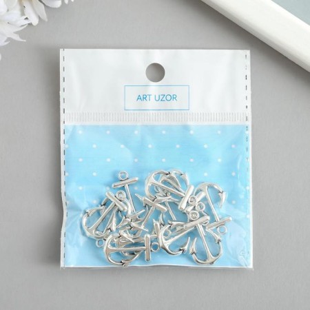 Decor for creativity Metal "Anchor" silver 2.3x1.5 cm-2