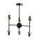 The base for the chandelier loft 6x60W E14 is black