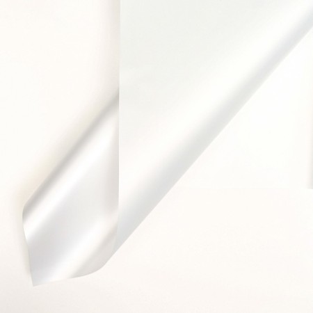 Flower film, 58x58cm, white