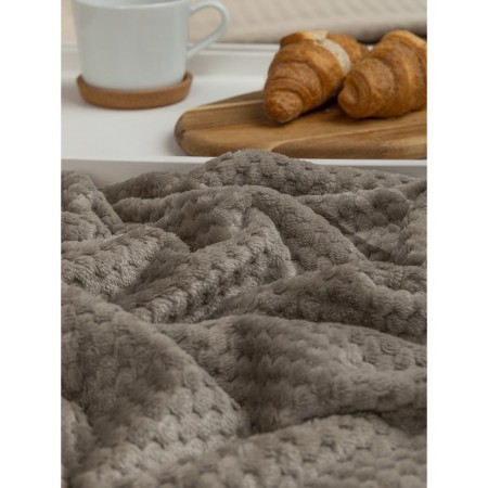 Texrepublic blanket, size 200x220 cm, brown color-7