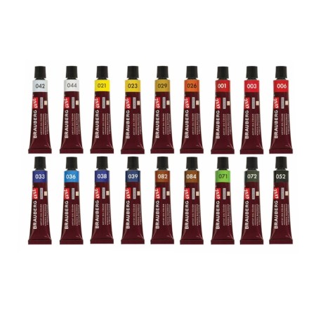 Oil art, set of 18 colors x 12 ml, Brauberg Art Premiere-2