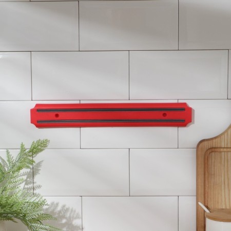 Holder for knives magnetic shade "Color line", 33 cm, red color-4
