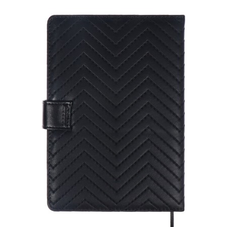 Lotted diary, A5, 136 sheets, leatherette, Devente.elizabeth, a solid cover with foam rubber, a snoop, perforation, lies, a block 70%, black-13
