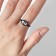 Ring "Montrustics" cat, black color