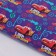 Glossy packaging paper "Happy Birthday", 60x90 cm, cars