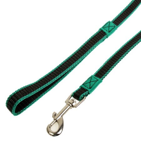 Kaponnoye zonik leash with double latex thread, 2 m x 1.5 cm, green-1