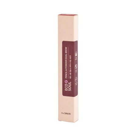 Eyebrow pencil (pencil-bastard) Eco Soul Pencil & Powder Dual Brow 01. Natural Brow-1
