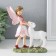 Souvenir Polystone "Girl Babochka with a lamb" Pink wings 13.5x5x15.5 cm