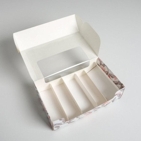 Eclaire box, confectionery packaging, 5 inserts, Present, 25.2 x 15 x 7 cm-2