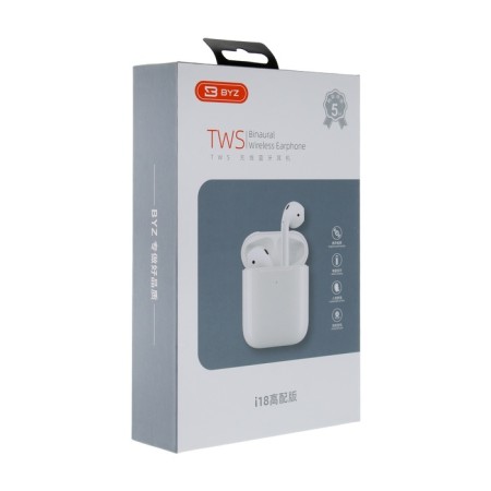 Scrolls by BYZ I18 Youth Version, wireless, inserts, microphone, TT 5.0, 300 mAh, white-6