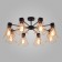 Ceiling Lamp EUROSVET TRAPPOLA 70107/8, E27, 8x60W, 700x700x330 mm, black color black