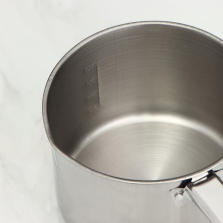 Basis stainless steel bucket, 950 ml, D = 14 cm, with a measured scale, metal handle-3