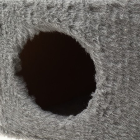 Complex for cats with a claw, corner, 3-level, 58 x 48 x 117 cm, gray-5