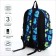 Young backpack from textiles on lightning, 3 pockets, waist bag, blue color
