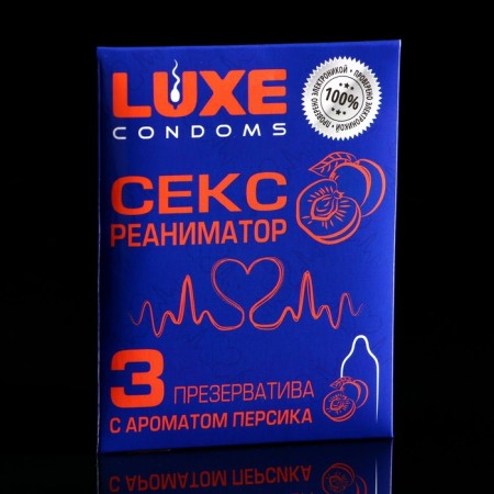 Condoms "Luxe" Sexrea, with a peach aroma, 3 pcs.