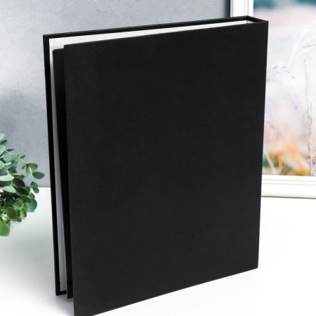 Photo album on rings 30 sheets+30 files "Planet" Black sheets 31.4x25.8x5 cm-3