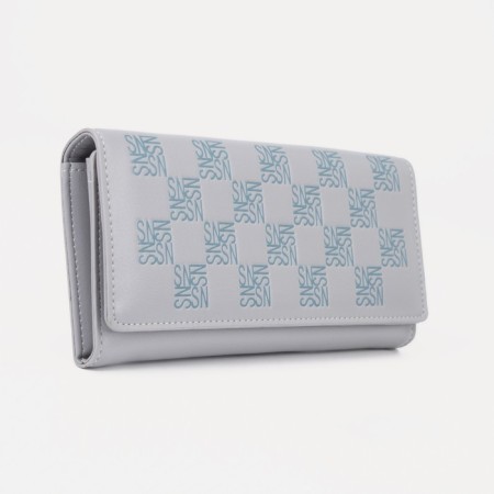 Women's wallet on magnets, gray color
