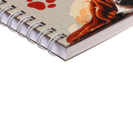 A5 sketchbook, 80 sheets on the crest on the short side "in the topic", solid cover, block 100 g/m²-2