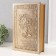 Safe-book wood to the leatherette "flower" embossing, under metal 30x20x6.8 cm