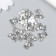 Decor for creativity Metal "Bunny with a racket" set 15 pcs silver 1.1x1.5 cm