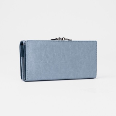 Women's wallet on magnets, blue color-1