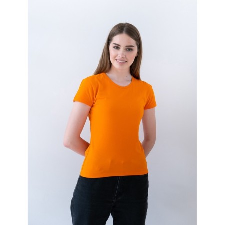 Female T -shirt, size 42, orange color-3