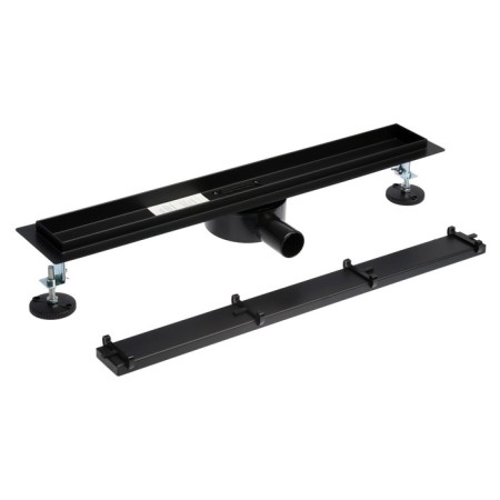 TIM BAD556002BK, 70 x 600 mm, tiles, siphon with a rotation angle of 360 °, black-matte-1