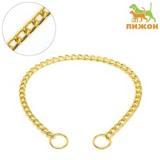 Collar - Metallic a single strain, 55 cm, wire thickness 2.5 mm, golden