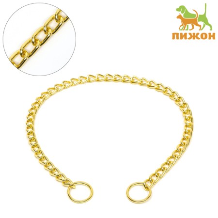 Collar - Metallic a single strain, 55 cm, wire thickness 2.5 mm, golden