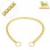 Collar - Metallic a single strain, 55 cm, wire thickness 2.5 mm, golden