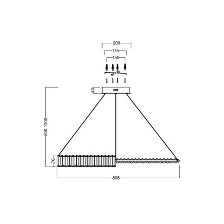 Suspended lamp Krone Led-2