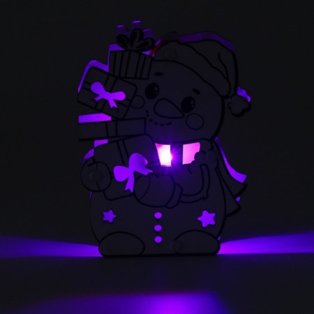 Set for creativity "New Year's nightlight. Snowman"-3