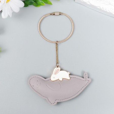 Taken to the leatherette "seal with a sleeping bunny" enamel 6.3x9 cm-1
