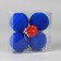 Set of balls plastic D-8 cm, 4 pcs "velvet heat" blue