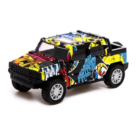 Metal jeep "Graffiti", inertia mix-10