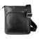 Male bag, lightning department, 2 outer pockets, adjustable belt, black color