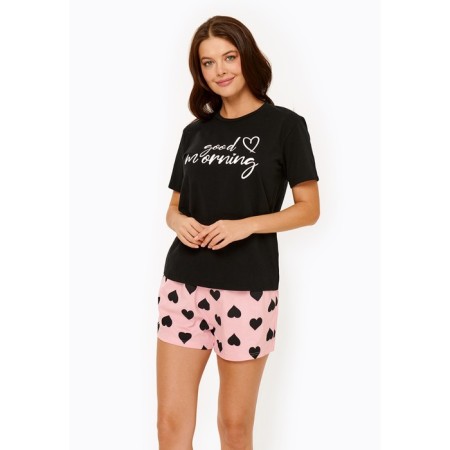 Female set: T -shirt, Monsi shorts, size m, black color