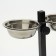 A stand with bowls, 2 x 250 ml, height 25 cm, collapsible, black