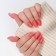 Lighting nails "Shine", 12 pcs, with sparkles, with adhesive plates, shape soft square, red