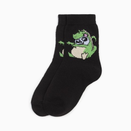Nosk children's kaftan "dinosaur", size 14-16 cm, black color-3