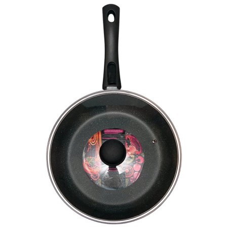 Deep pan Panairo Sogretta, removable handle, with a lid, cast aluminum, d = 22 cm-1