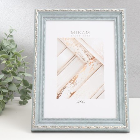 Photo frame plastic "Mira" 15x21 cm, (plastic screen), gray-1