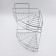 Wall corner shelf 2-tier Joy Home, chrome