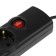 Luazon Lighting network filter, 5 outlets, 3 m, 3500 W, 3x1 mm2, 16 A, 220 V, with a fuse, black