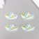 Decor for the work of acrylic bilateral "paper boat" shine 3.4x2.9x0.2 cm