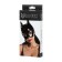 Glossy cat mask from Wetlook material, black color, OS size