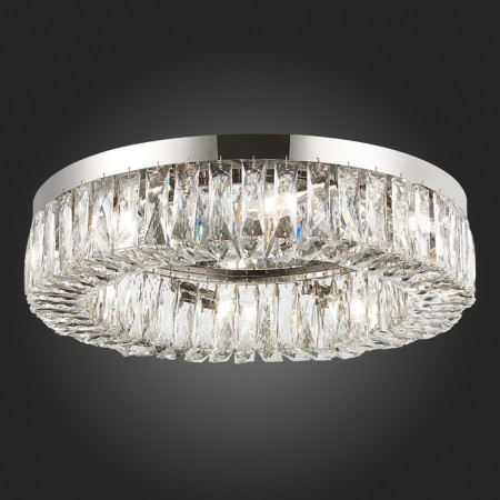 Ceiling Ceiling ST LUCE. SL1226.102.08. Rifrazio. 8x40 W, E14, 61.5x61.5x15 cm, Nickel color-2