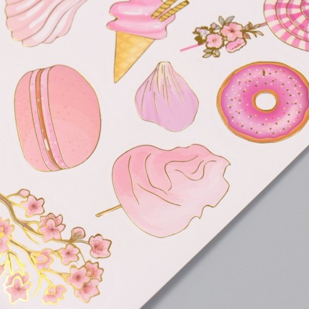 Photo album 25 sheets (stickers+rings) "Sweets. Tenderness" embossing gold 19x27x3 cm-4